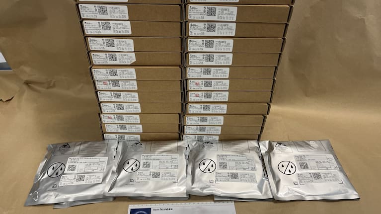 Some of the integrated circuits seized by Customs.