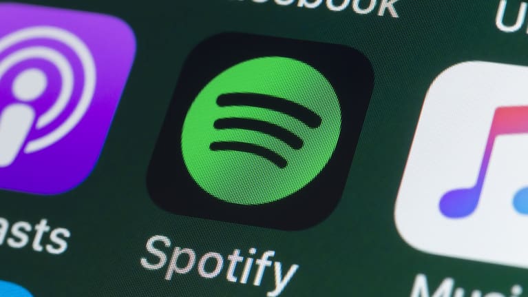 Spotify music app (file image). 