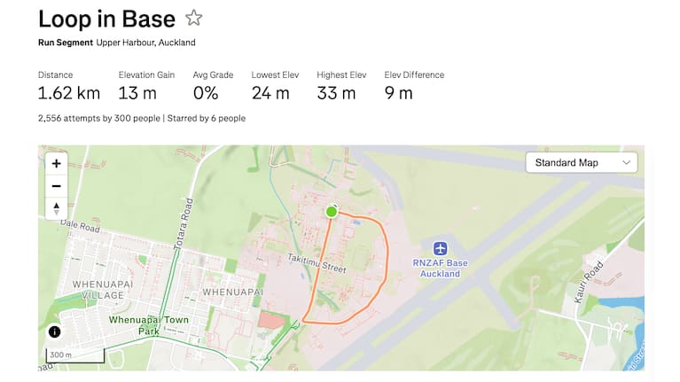 Whenuapai air base in Auckland was one of the locations where Strava was used.
