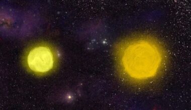 This artist's illustration shows the pair of stars that make up the binary star 70 Ophiuchi AB (70 Oph AB.) The pair is close to Earth, only about 16.7 light years away. Astronomers conducted a search for massive planets in the system in an attempt to find nearby large terrestrial planets. None were found, but in this case, that isn't necessarily a failure. Image Credit: Hans Anderson/Michigan News