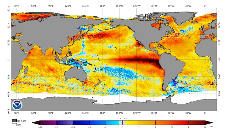 The super El Nino in the eastern pacific.