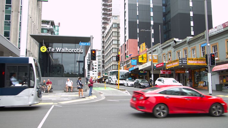The city centre’s Te Waihorotiu Station.