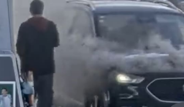 'Courageous' mystery man saves petrol station by moving burning car