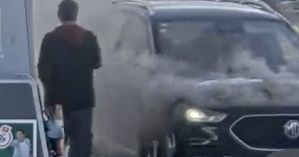 'Courageous' mystery man saves petrol station by moving burning car
