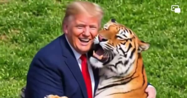'Tasteless': Trump shares video of tiger mauling, creates AI version