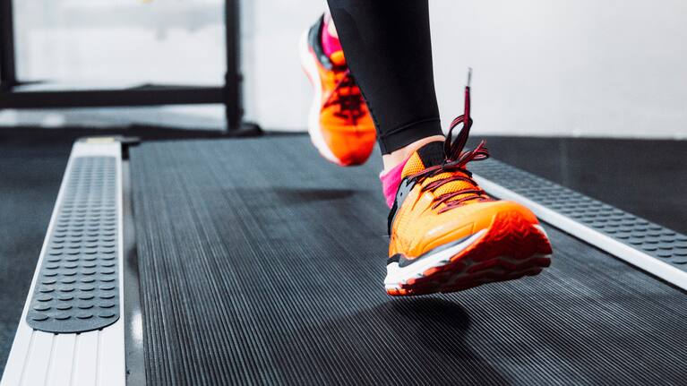 Running on a treadmill is an example of aerobic exercise, as opposed to resistance training.