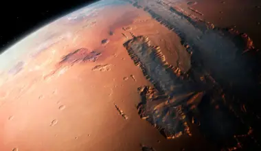 Artist's impression of the Valles Marineris canyon system on Mars. Credit: Mark Garlick/Science Photo Library