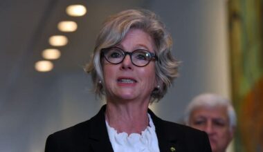 Helen Haines' condition has improved, hospital says