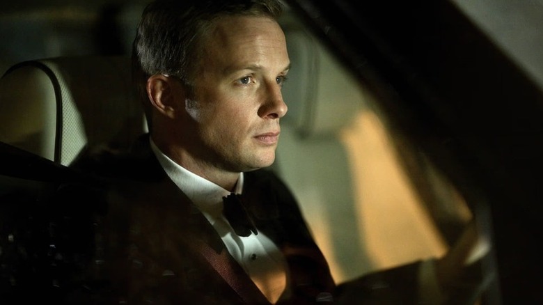 Joseph (Rupert Penry-Jones) sitting in a car on 