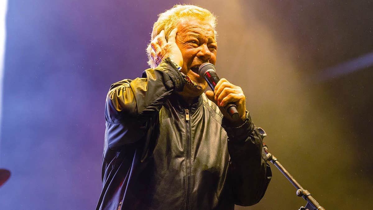 William Shatner performs on stage at Riot Fest in Douglass Park, Chicago.