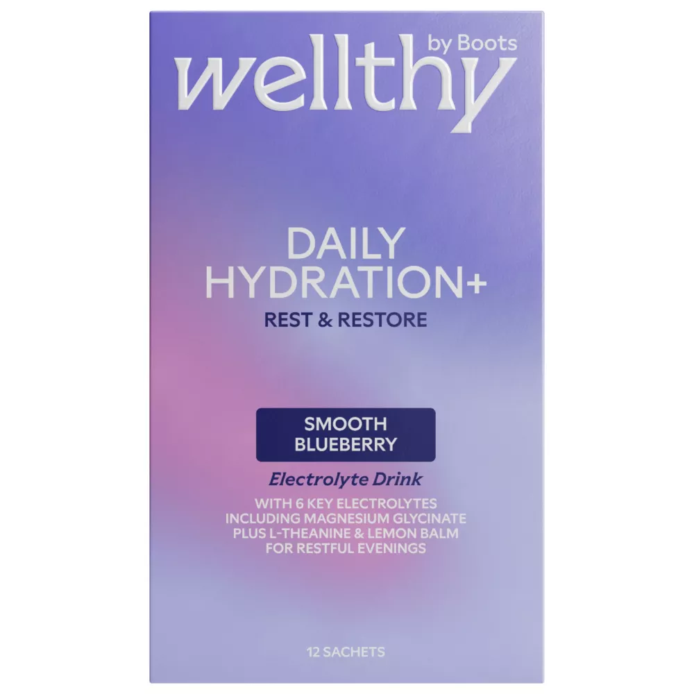 Wellthy by Boots Daily Hydration+ Rest & Restore 12 Sachets 4.4g
