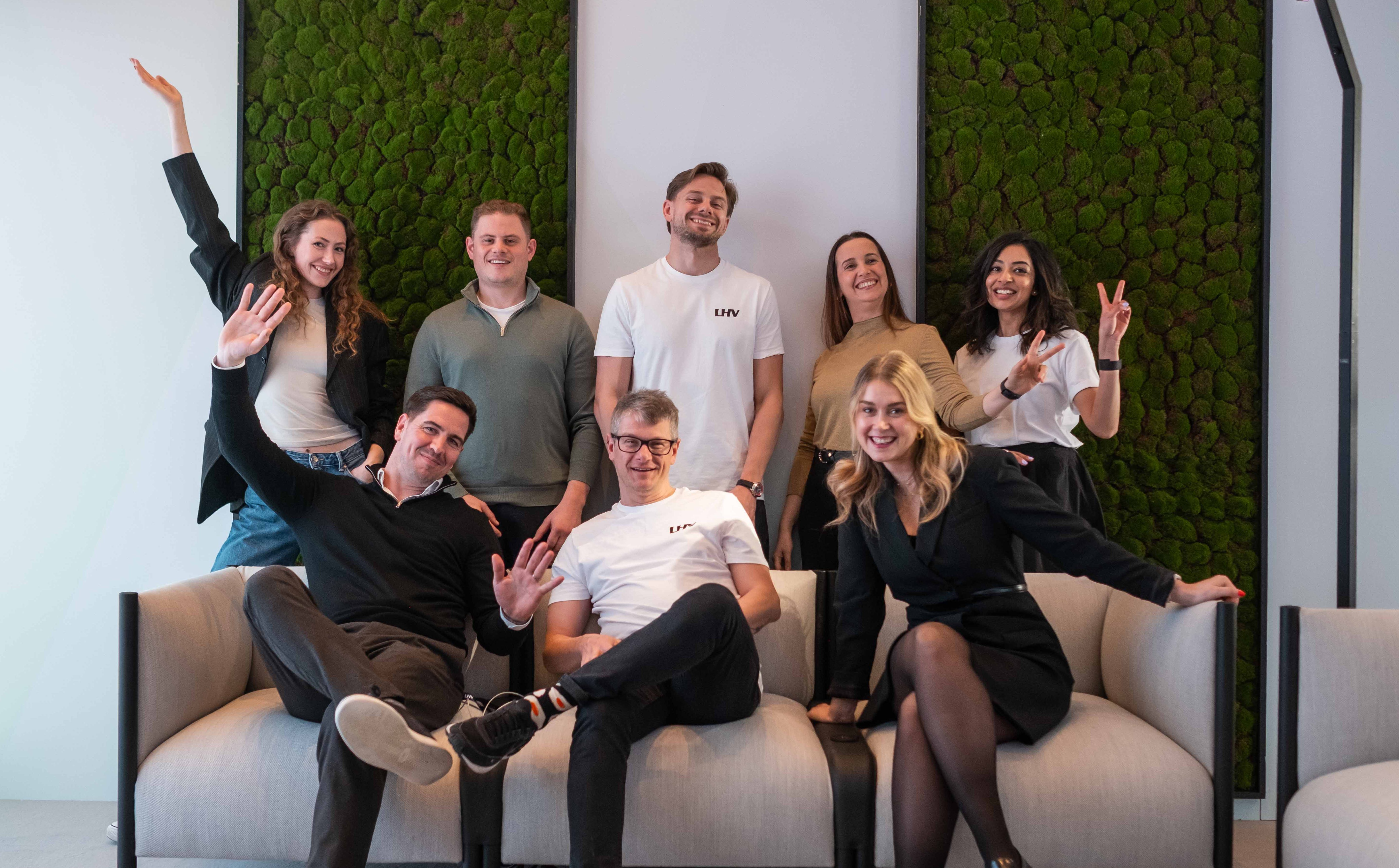 Group photo of LHV Bank employees.