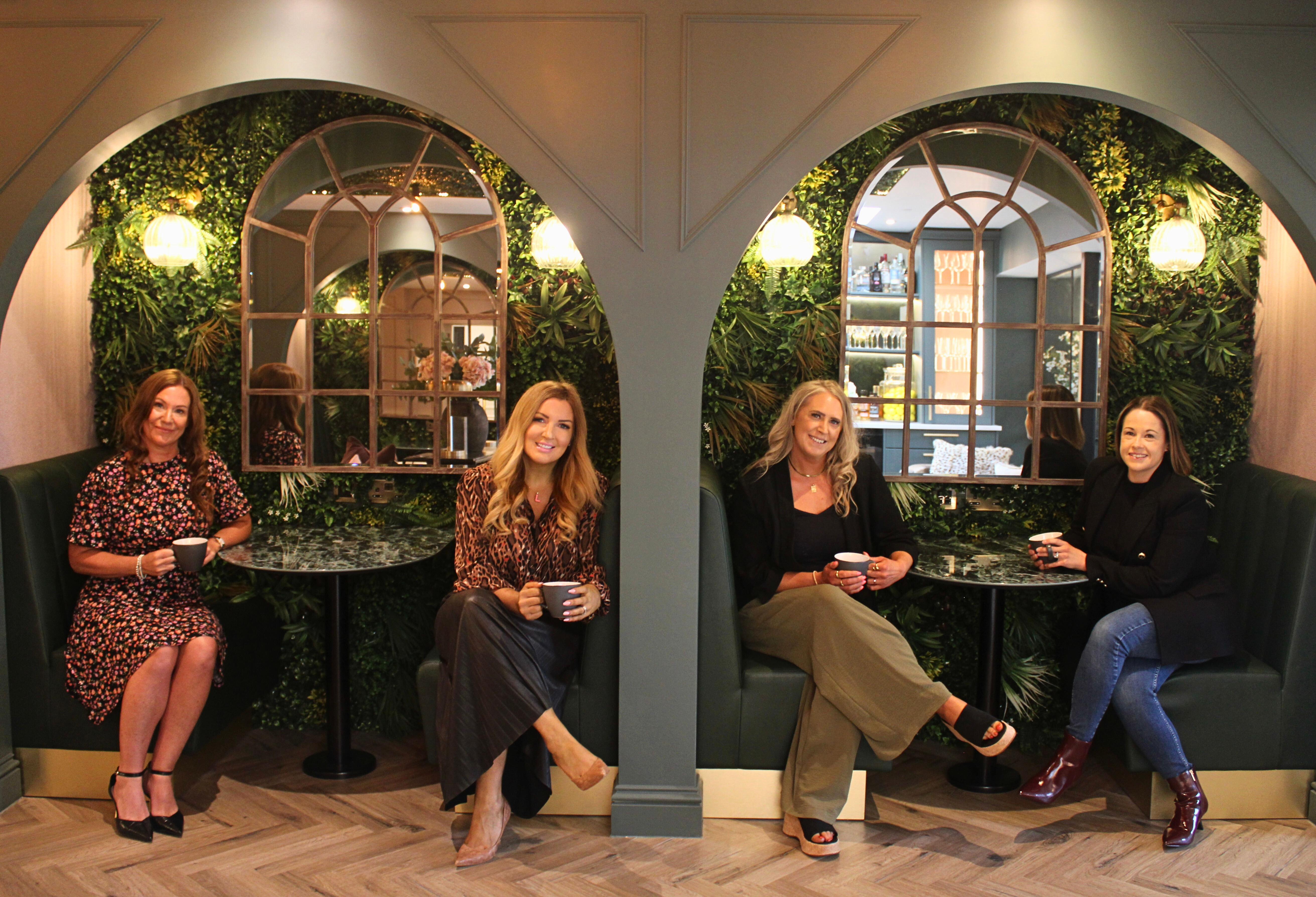 Popcorn's all-female leadership team at their offices.