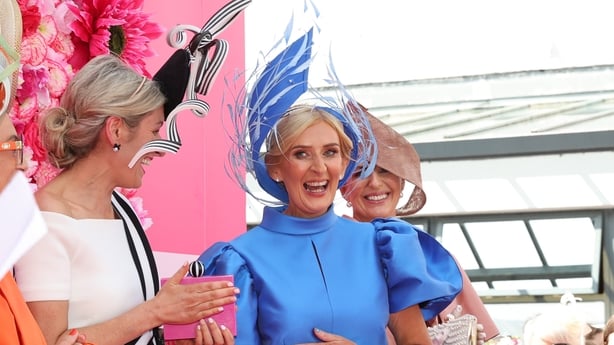 Breda Butler, from Thurles, Co Tipperary, who was named winner of the Best Hat, at Ladies Day of the Galway Races Summer Festival, sponsored by Ella & Jo.Picture: Brian McEvoyNo Repro fee