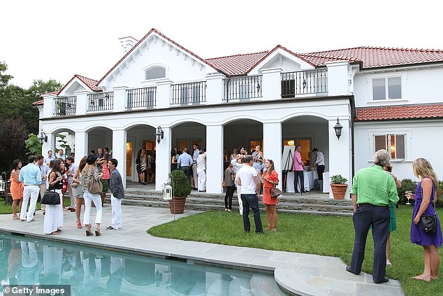 And where's there's money, there's play, and these socialites aren't missing a moment of summer vacation - especially not for dehydration (pictured: stock image of a Hamptons party)