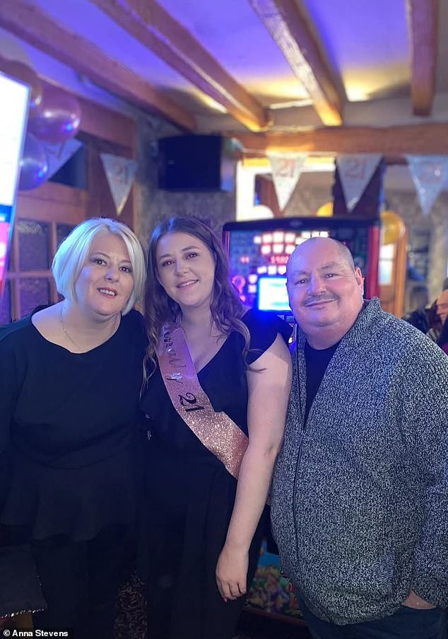 Pictured: Mr and Ms Stevens with their daughter Bethany. Anna, who said that her husband 'loved Mark to pieces', added: 'I know Gary would be thrilled that they are together. I tell my grandson everyday what an incredible father he has and how Daddy saved Grandad's life'