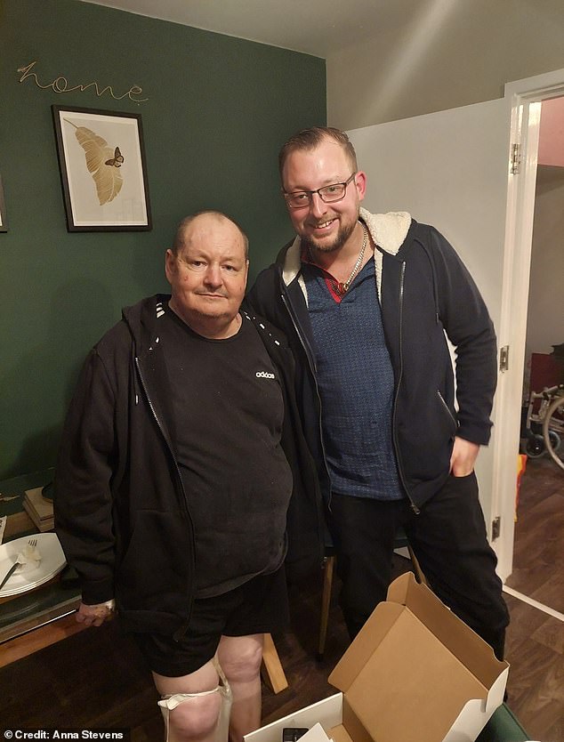 Gary Stevens (left), then 56, survived the near-fatal attack, with paramedics praising Mark's (right) 'incredible' ability to keep the father-of-one alive. In recognition of Mark's incredible life-saving act, Anna Stevens, Gary's widow, has set up a GoFundMe page to help raise funds for the pair's honeymoon and to also contribute to their children's futures
