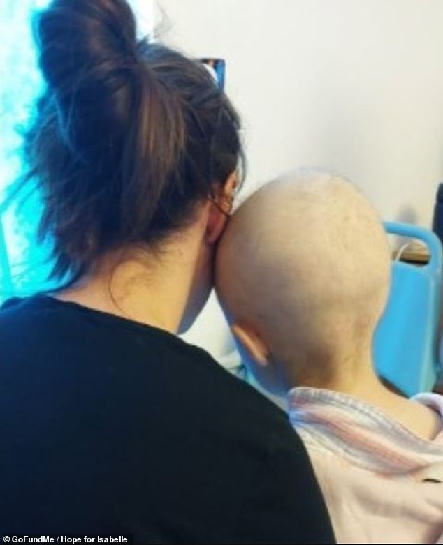 Isabelle's heartbroken mother, Faye Vella (pictured with her daughter), described how she 'naively' believed her Isabelle's pain would only be something minor. She said: 'We get our strength from her. She is one of a kind. She is scared but she knows that she needs to go through this'