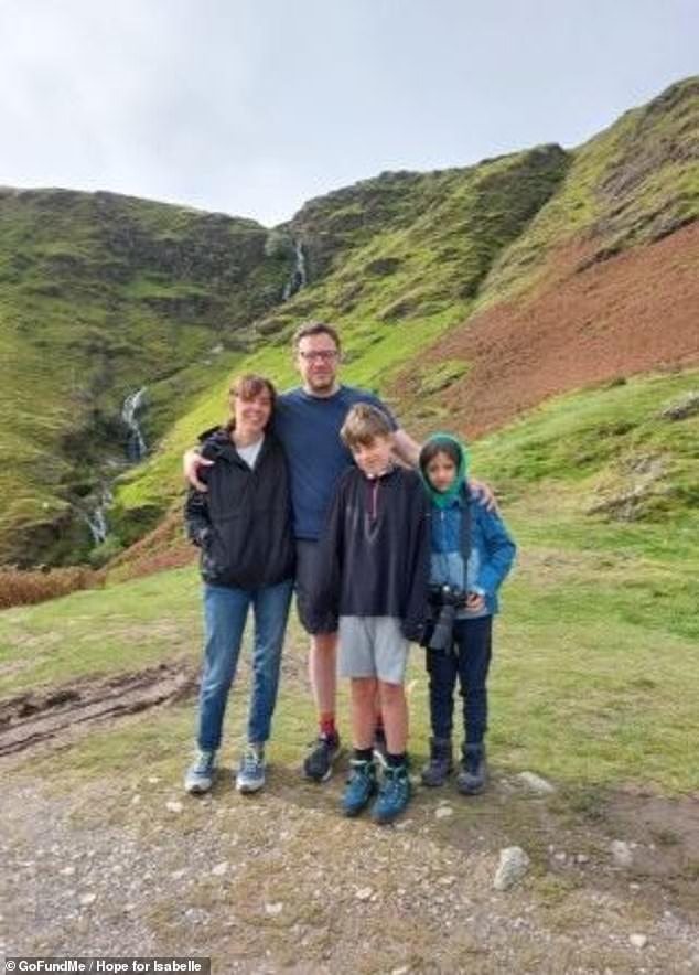 As the family anxiously prepare for the future ahead and attempt to accept their young daughter's new life, Mr and Ms Vella say they are continuing to strive for the 'happiest, most active life possible' for their little 'pocket rocket' (Pictured: The Vella family)