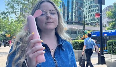 Me in the sweltering New York City summer featuring my trusty battery-powered fan that I take on the subway (and everywhere else)