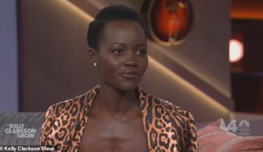 Lupita Nyong'o, 42, has opened up for the first time about her private, decade-long struggle with a painful health condition in a candid Instagram post shared on Tuesday (pictured on the Kelly Clarkson Show last year)