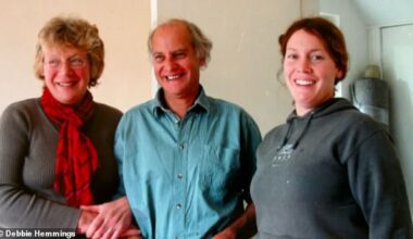 The Hemmings family with Ros (left) and daughter Debbie (right) with father Martin, who died in 2012
