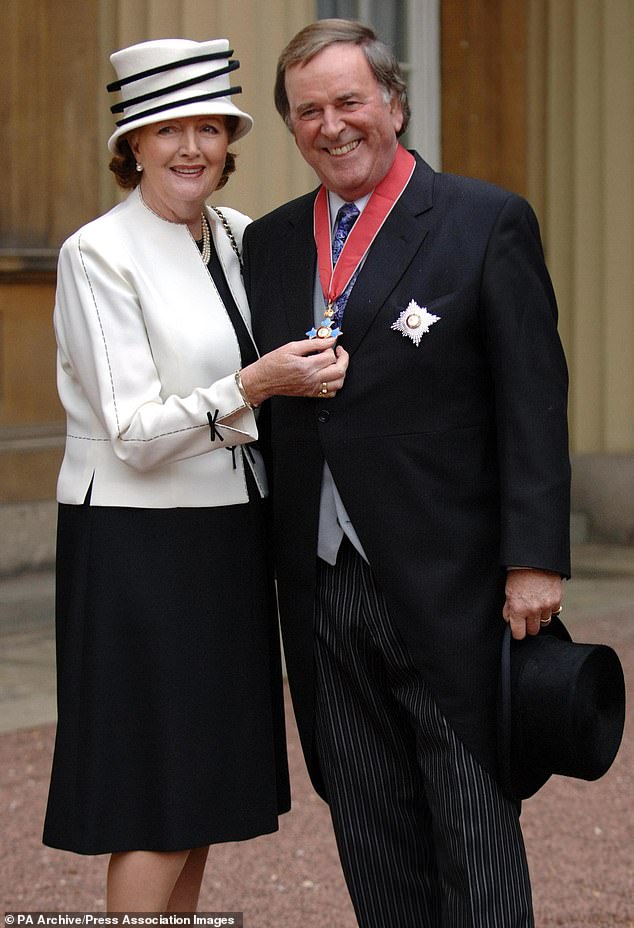 Sir Terry (pictured with Helen) was given a knighthood in 2006 after his extraordinarily popular broadcasting career