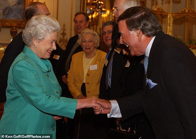 Sir Terry, seen here meeting the then Queen at a Buckingham Palace reception in 2005, was famously charming