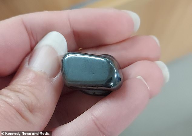 The two magnets that the seven-year-old boy ingested from the popular magnet game Kluster