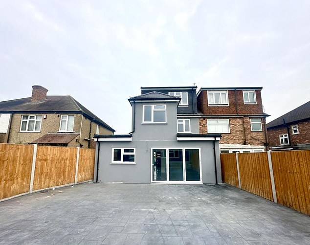 The back garden - once green, planted, and cared for - was paved over entirely