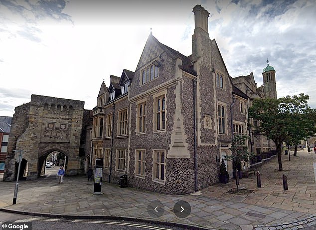 Winchester Coroner's Court (above) heard dealers would stroll around campsites shouting 'ket, coke, pills' - all of which were on offer to revellers at the festival