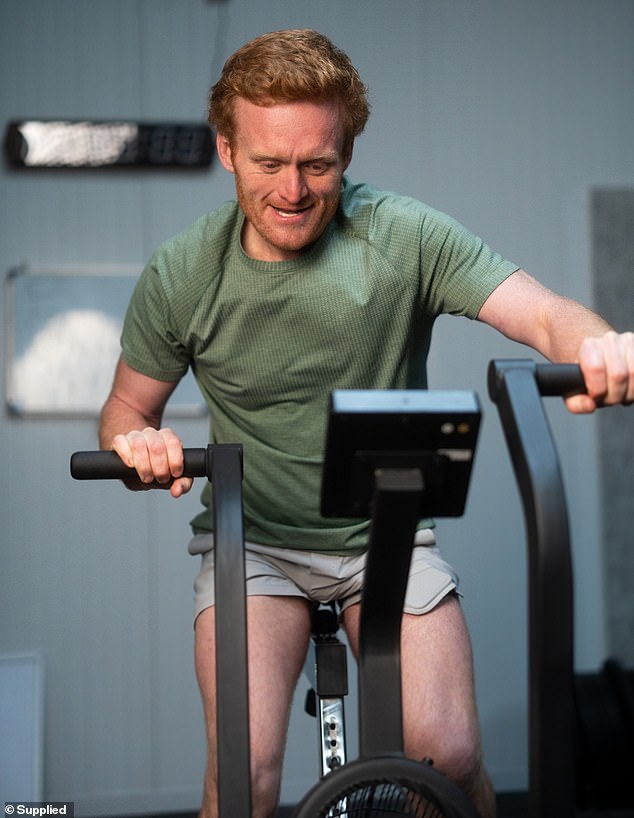 After losing weight, getting sober and taking up running, William (pictured) was able to come off the anxiety medication he thought he'd need for life