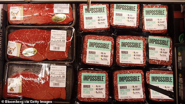 Compared with meat, plant-based alternatives are generally healthier, containing less saturated fat and more fiber (stock)