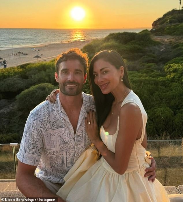 The actress and singer is now loved-up with her rugby player fiancé Thom Evans