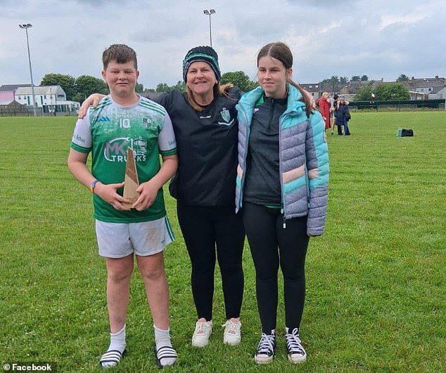 The mother and her children (pictured together) are set to be buried together in her home town of Barefield on Saturday