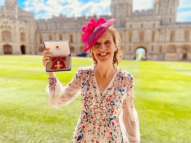 'The most common symptom of cervical cancer is vaginal bleeding that's new or different than what is usually experienced,' says Helen Hyndman, pictured last year receiving her MBE, lead nurse at the gynaecological cancer charity, The Eve Appeal