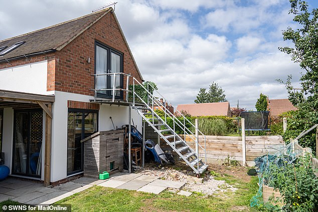 Mr Claybourn's neighbours have said that the new development is looming over their gardens