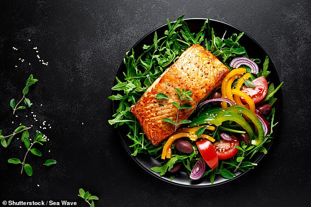 Participants also followed a MIND diet, which includes lean fish and vegetables (stock image)