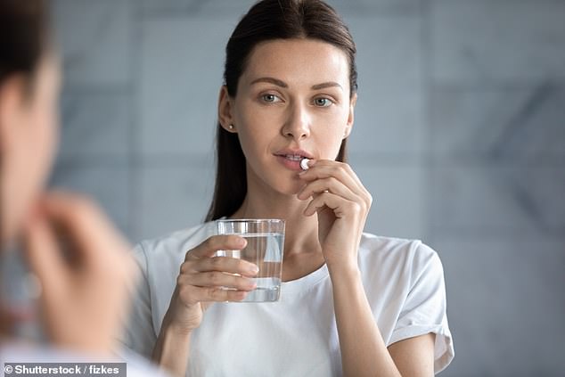 Nearly a quarter of Americans take acetaminophen - the active ingredient in Tylenol - weekly and data estimates 100million Americans take it annually (stock photo)