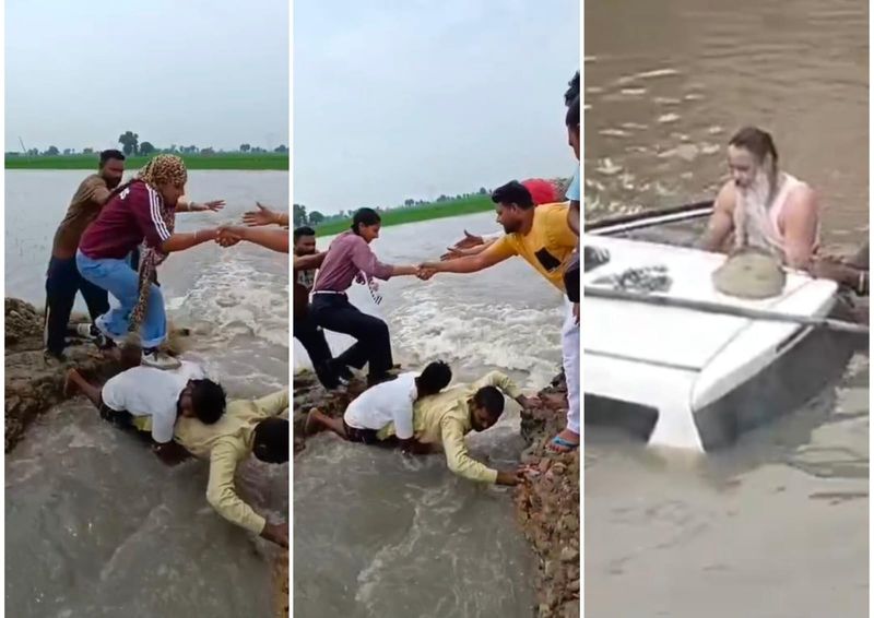 Moga rains cause havoc: Villagers' heroic act saves schoolkids from flood waters; family rescued from drowning