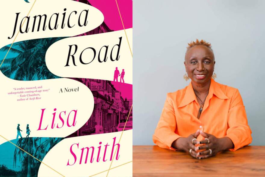 The cover of "Jamaica Road" beside author Lisa Smith. (Courtesy of Alfred A. Knopf)