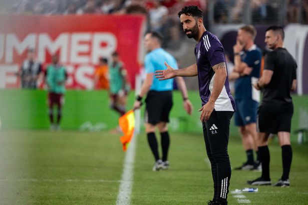 Manchester United Head Coach / Manager Ruben Amorim reacts during the Premier League Summer Series match between Manchester United & West Ham