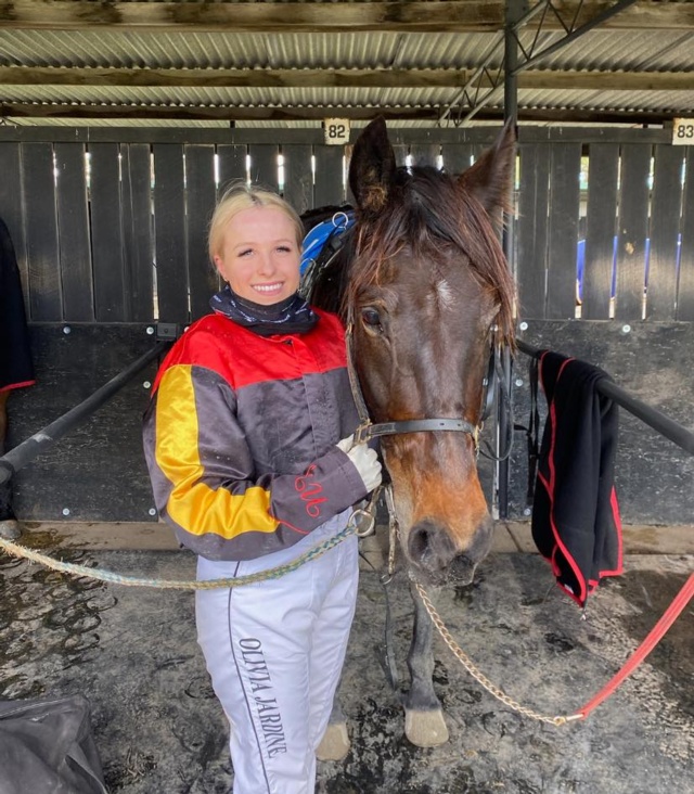 Crack the Champagnes! Joy for Olivia on her home track