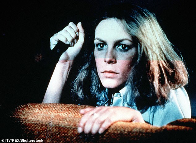 Eighteen years later, Jamie Lee found herself auditioning for her own 'scream queen' role in the shape of Laurie Strode, the teenage heroine of the original Halloween (pictured)