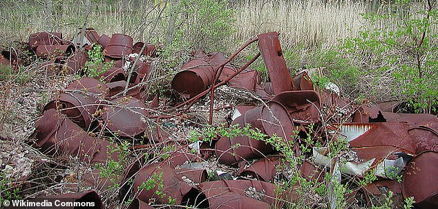 Steel drums containing radioactive waste were dumped near Coldwater Creek in the mid-1970s