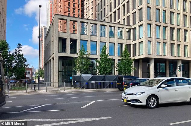 An area around the Leonardo Hotel and Victoria House apartments was closed off, with a police road block in place in the area