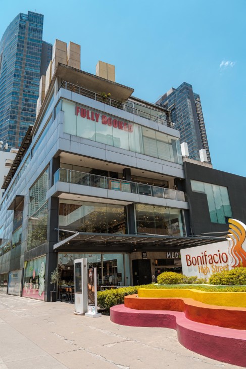Exterior of the Fully Booked branch in Bonifacio High Street, Manila, Philippines, on Thursday, April 17, 2025.