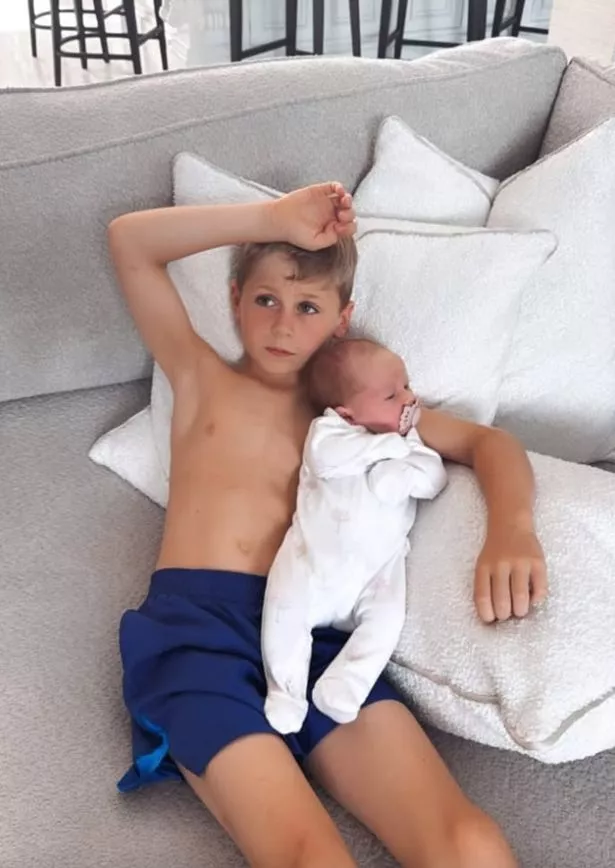 Lio Gerrard with his niece Lila Grey