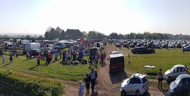 A year after Jennifer arrived on the scene, Richard started a car boot sale business known as Chelford Car Boot. ITV producers asked Richard if they could use his fields to film their popular series Car Boot Challenge. Pictured: One of Richard's popular car boot sales held on a farm in Marthall, Cheshire