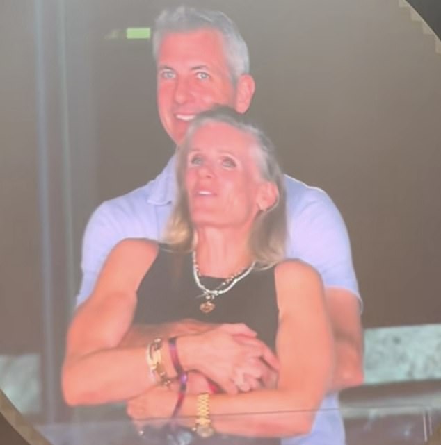 Andrew Byron, the head of the AI startup Astronomer, was broadcast on the big screen at Boston's Gillette Stadium with his arm around the company's HR chief Kristin Cabot